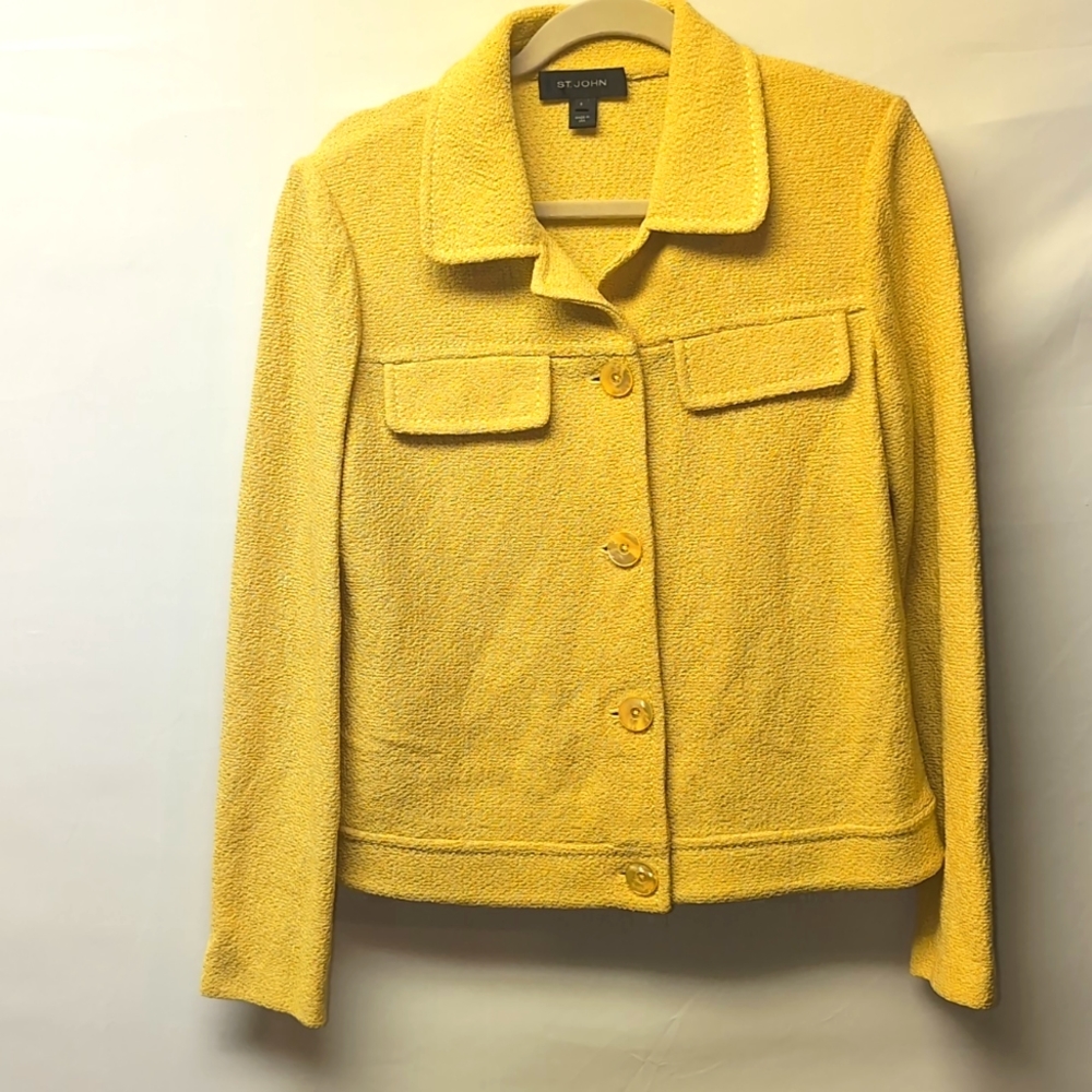 Women's St.John Yellow Jacket Size 8